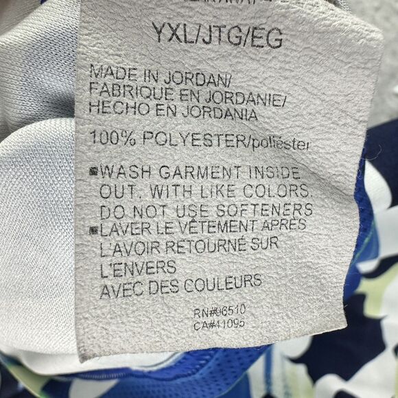 Under Armour UA Tech Camo Shirt Youth XL Blue Loose Fit Performance Big Logo* - Picture 14 of 15